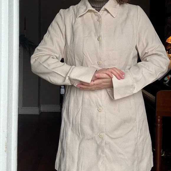 90s GAP 100% Cotton Jacket in Cream Size Large - Picture 12 of 12